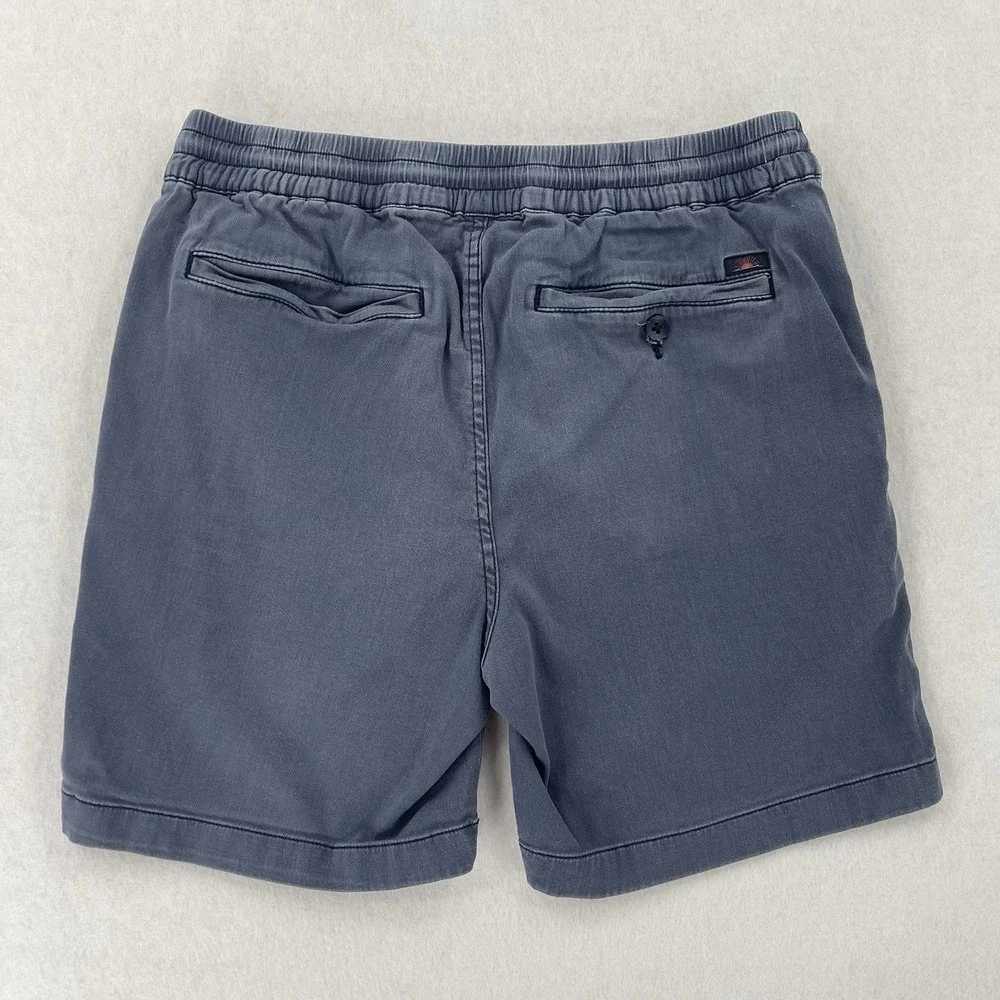 Faherty Essential Drawstring Shorts Mens S Navy Chino Preppy Linen Blend